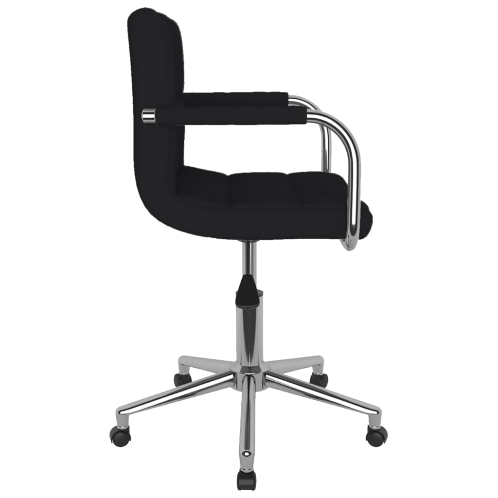 Office chair swivel fabric black