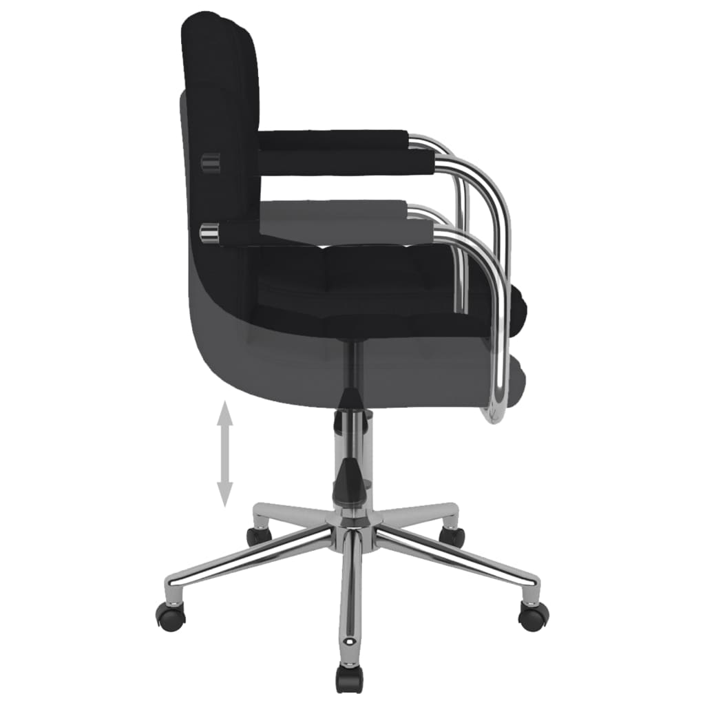 Office chair swivel fabric black