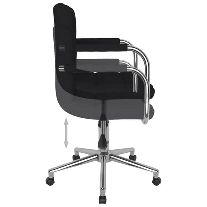 Office chair swivel fabric black
