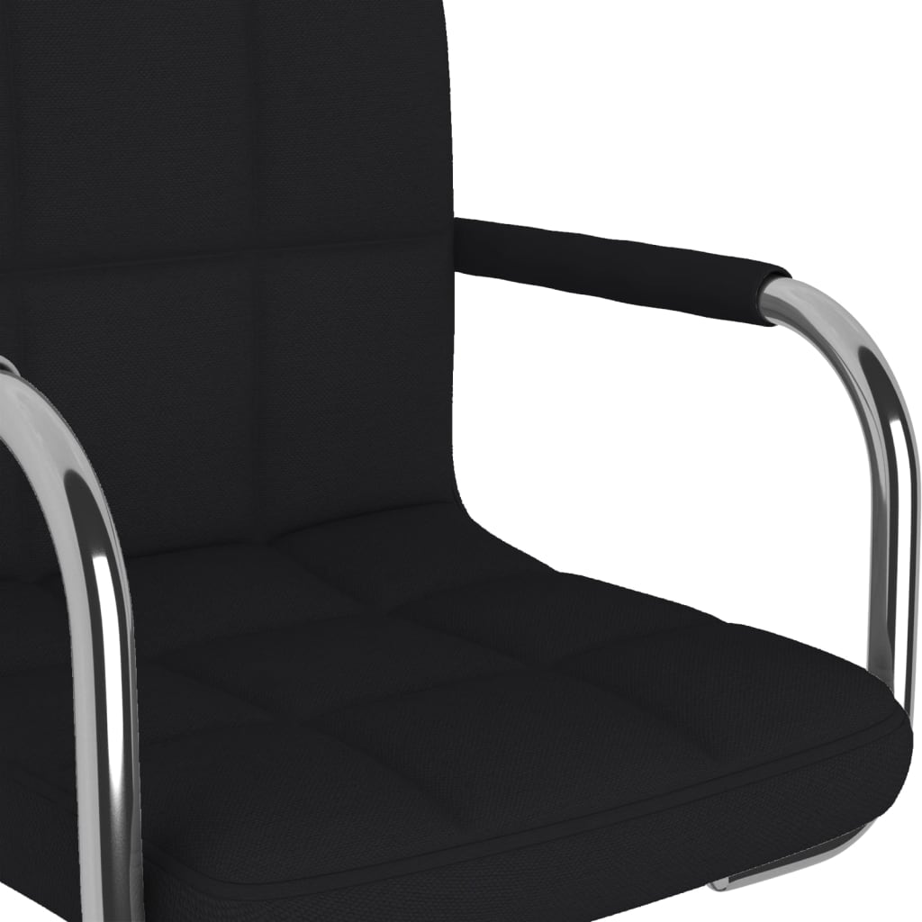 Office chair swivel fabric black