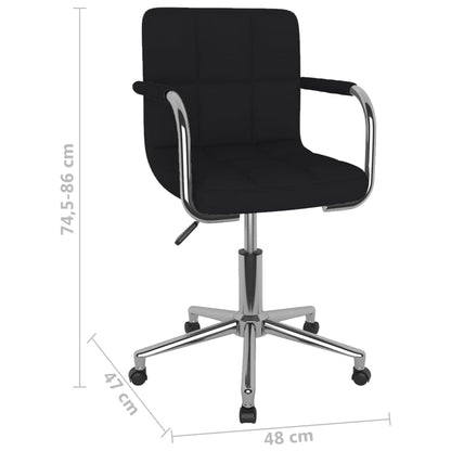 Office chair swivel fabric black