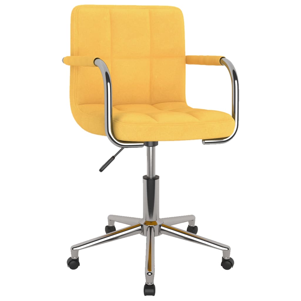 Office chair swivel fabric mustard yellow