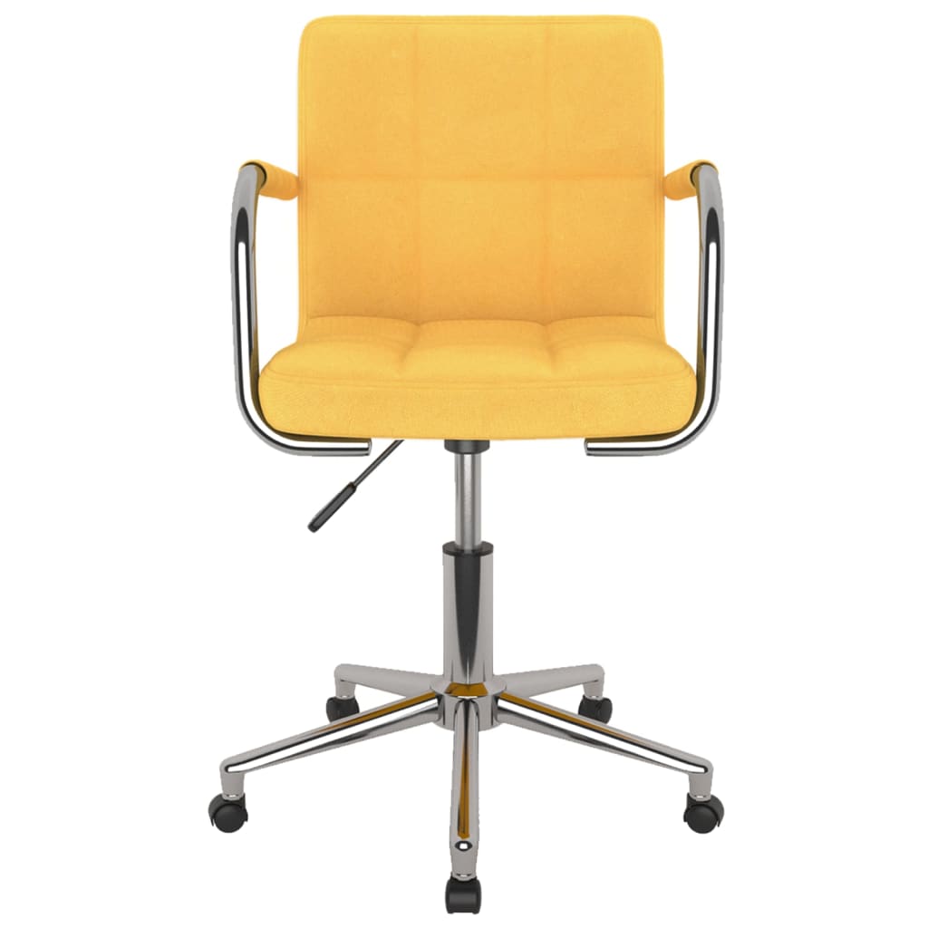 Office chair swivel fabric mustard yellow