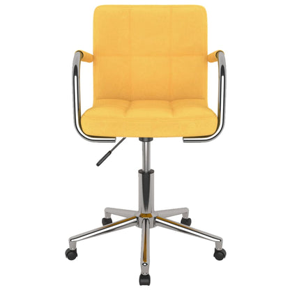 Office chair swivel fabric mustard yellow