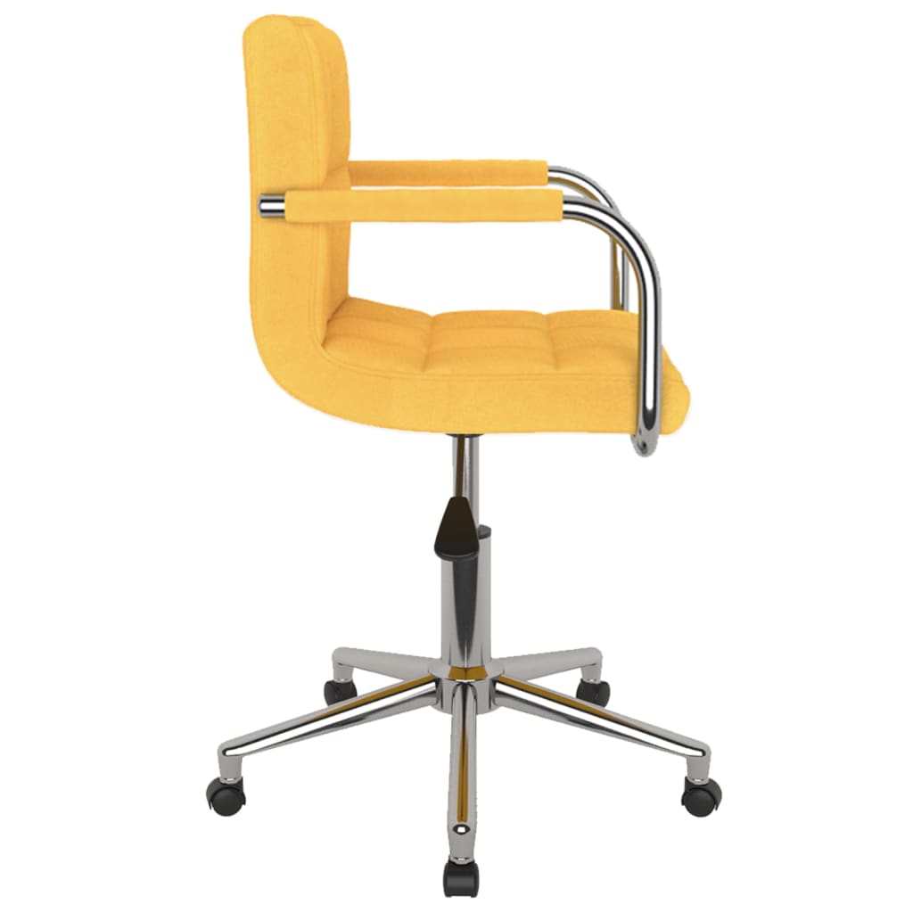 Office chair swivel fabric mustard yellow