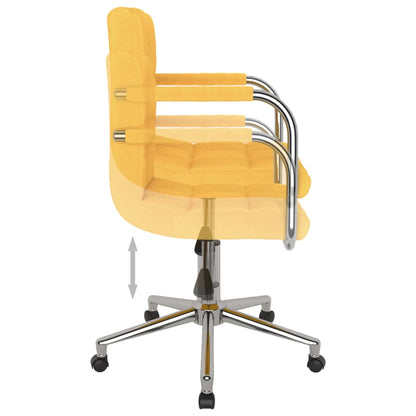 Office chair swivel fabric mustard yellow
