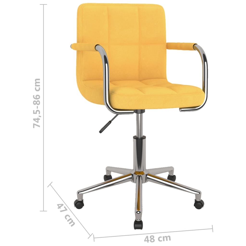 Office chair swivel fabric mustard yellow