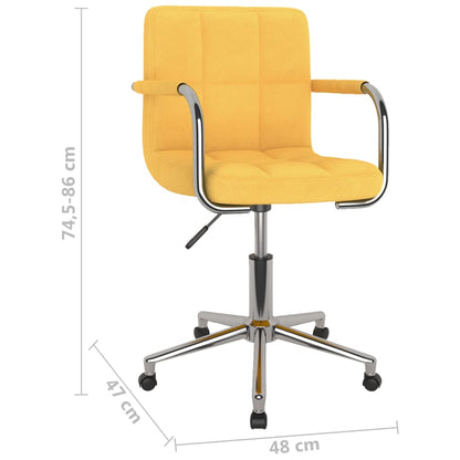 Office chair swivel fabric mustard yellow