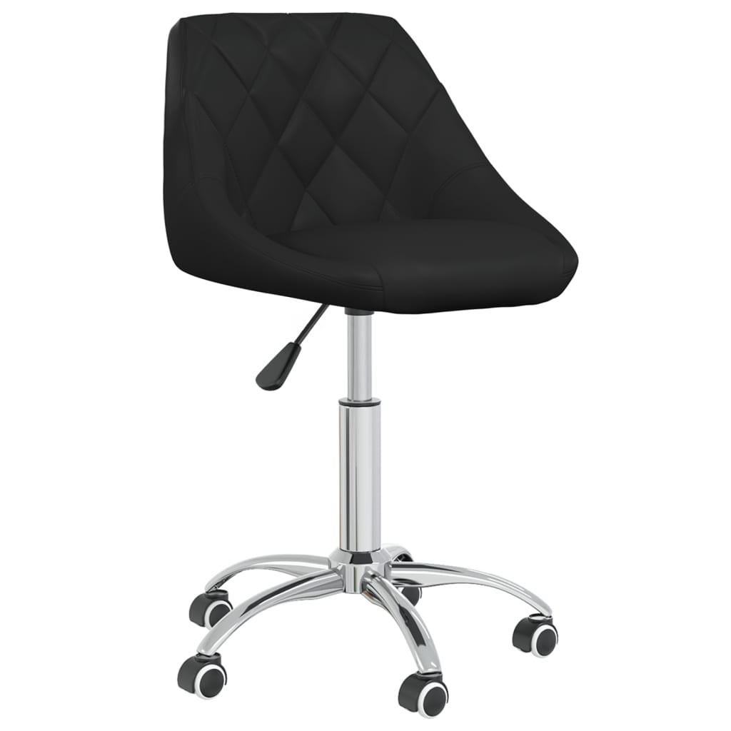 Office chair swivel artificial leather black