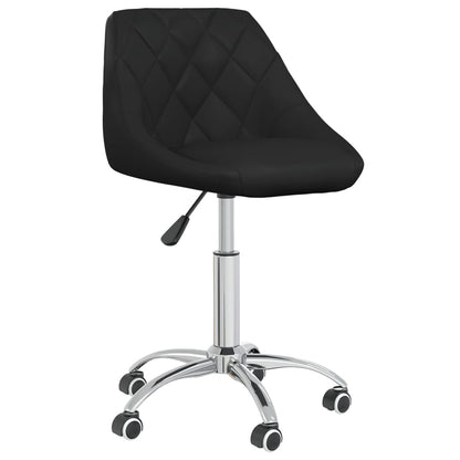 Office chair swivel artificial leather black