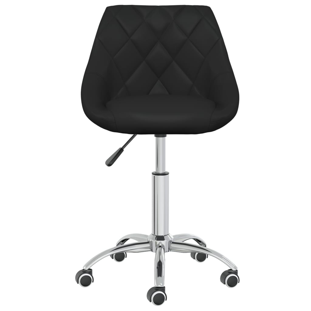 Office chair swivel artificial leather black