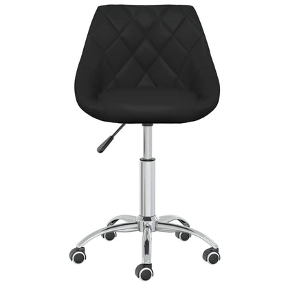 Office chair swivel artificial leather black
