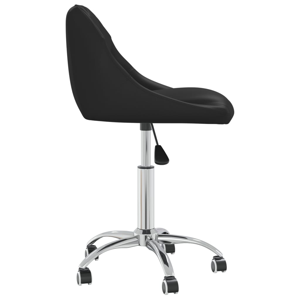 Office chair swivel artificial leather black