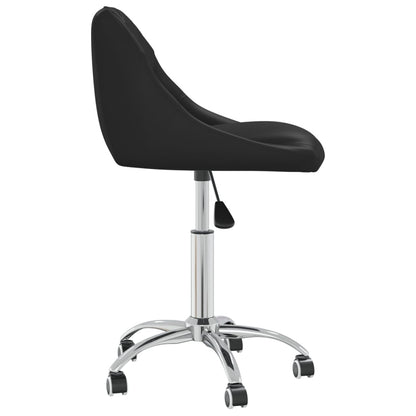Office chair swivel artificial leather black