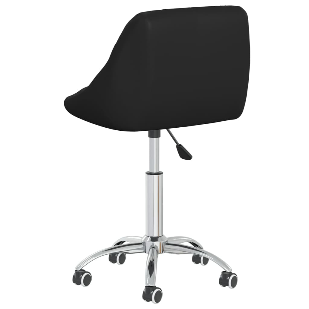 Office chair swivel artificial leather black