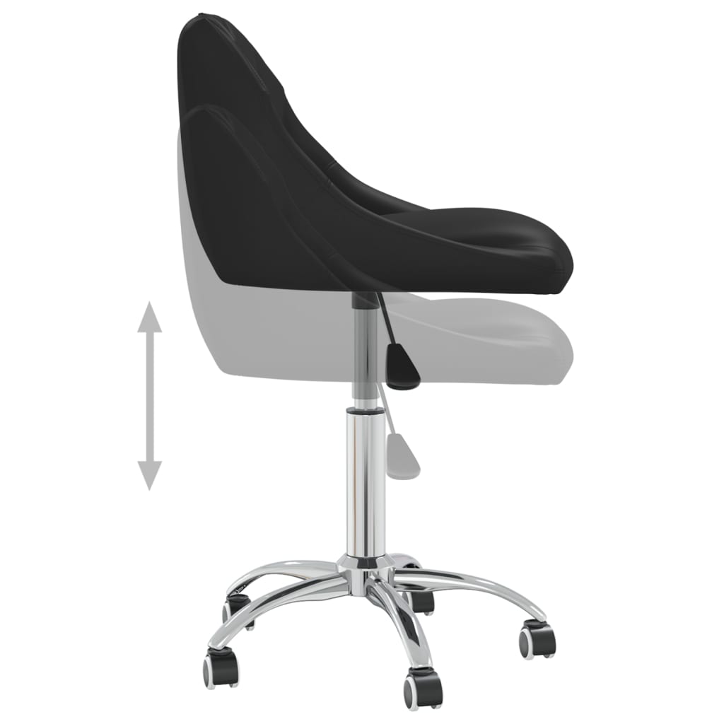 Office chair swivel artificial leather black