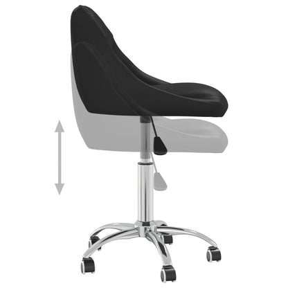 Office chair swivel artificial leather black