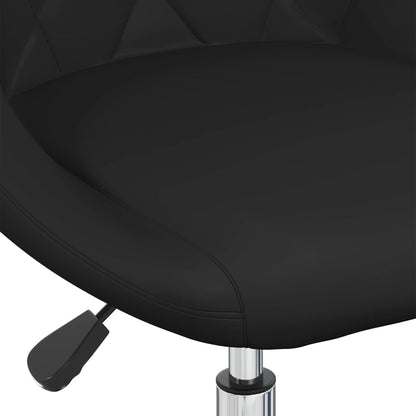 Office chair swivel artificial leather black