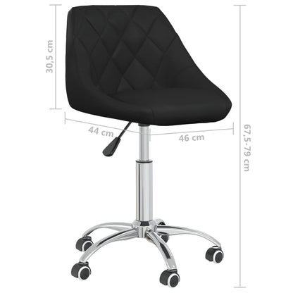 Office chair swivel artificial leather black
