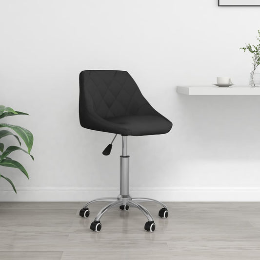 Office chair swivel artificial leather black