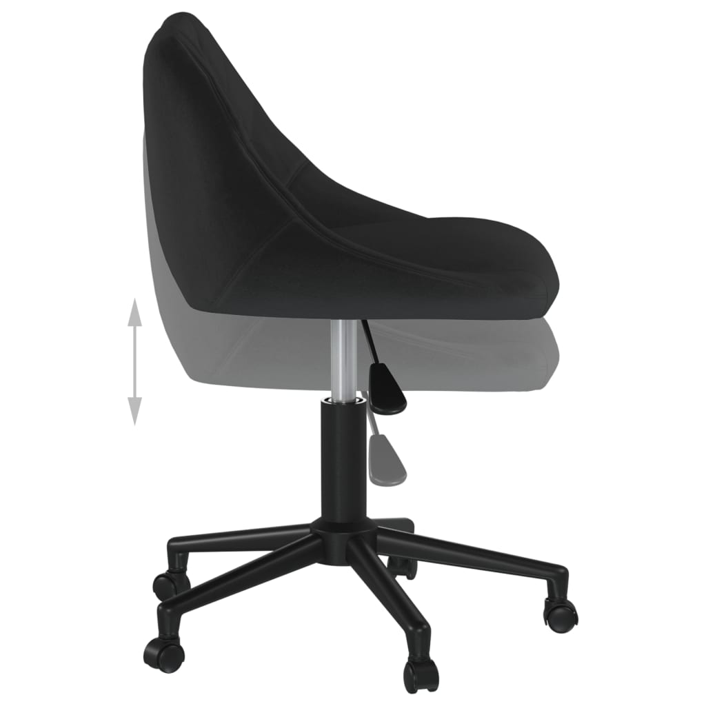 Office chair swivel velvet black