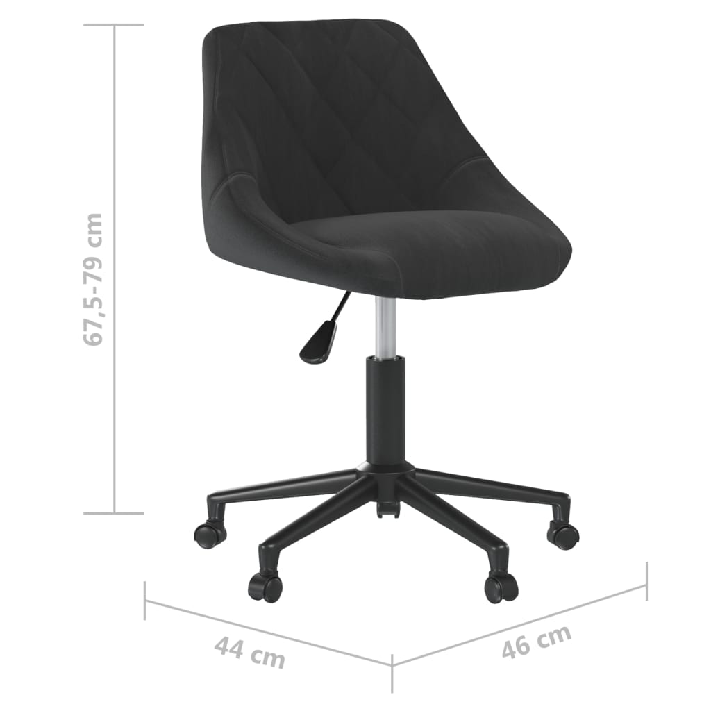 Office chair swivel velvet black