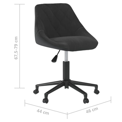 Office chair swivel velvet black