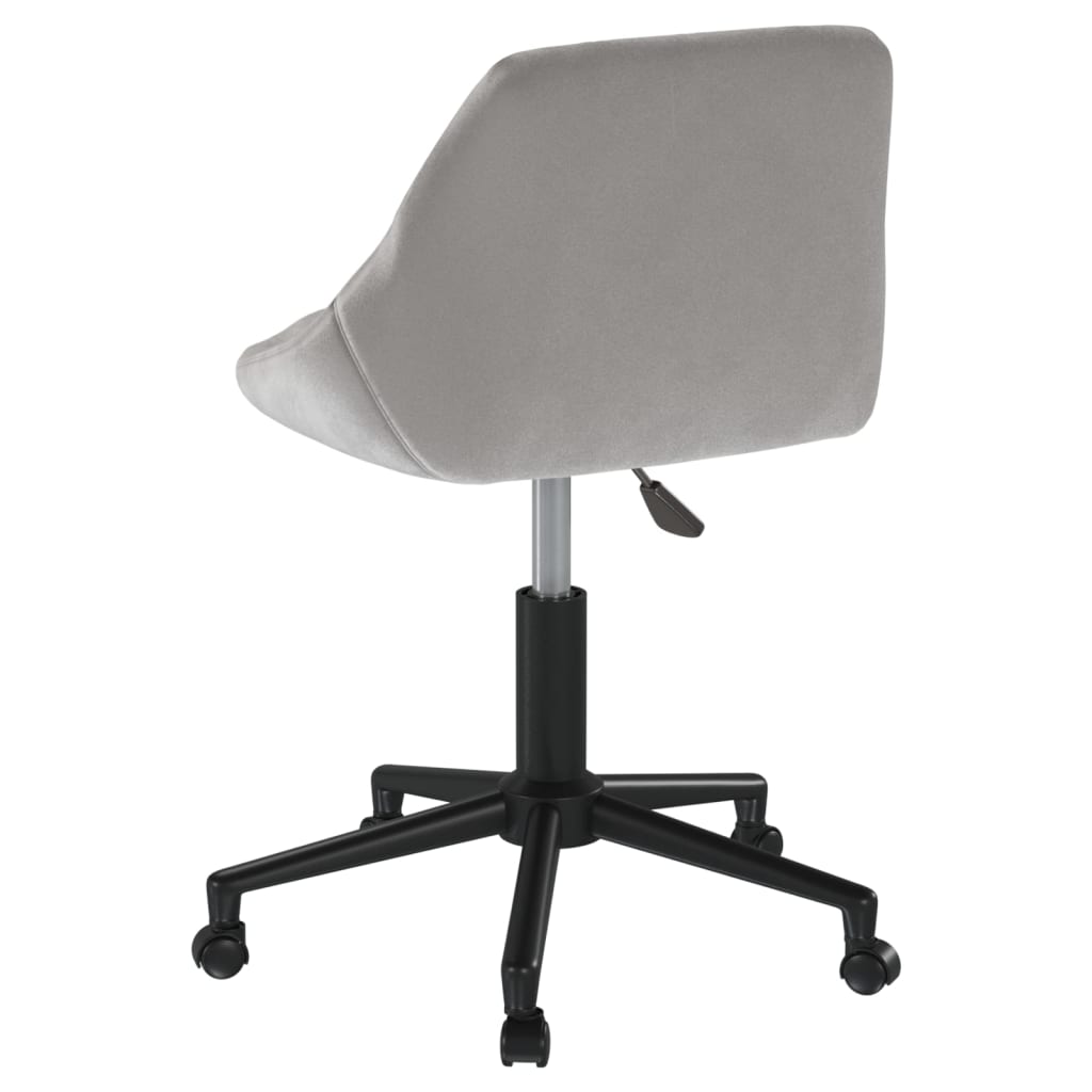 Office chair swivel velvet light gray