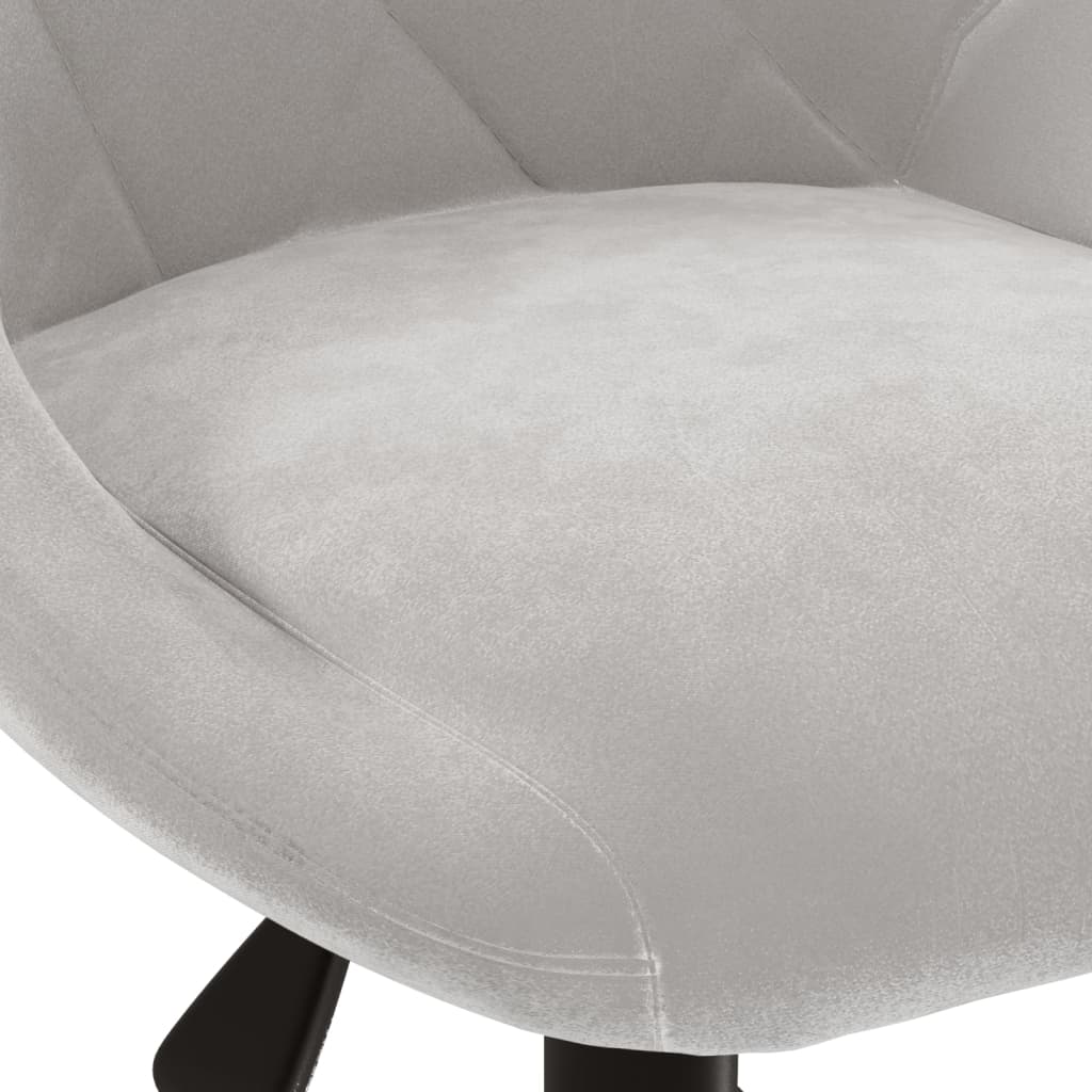 Office chair swivel velvet light gray