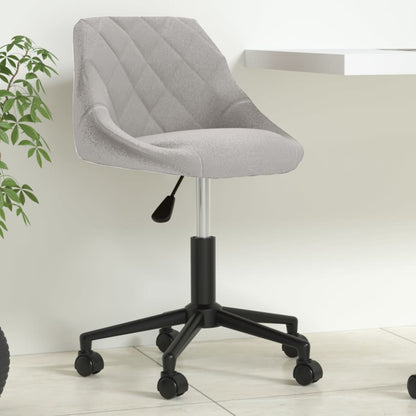 Office chair swivel velvet light gray