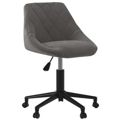Office chair swivel velvet dark gray