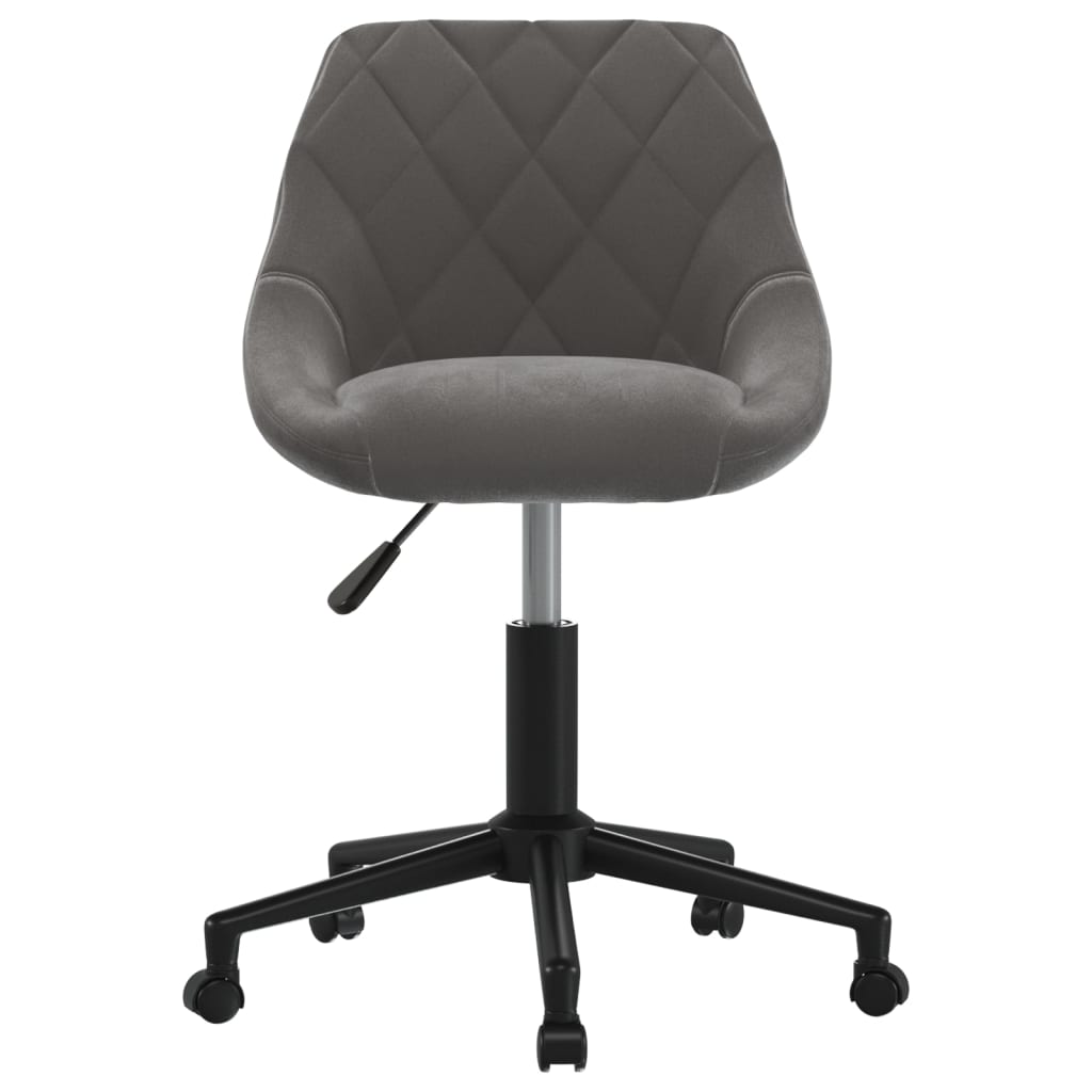 Office chair swivel velvet dark gray
