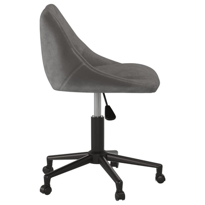 Office chair swivel velvet dark gray
