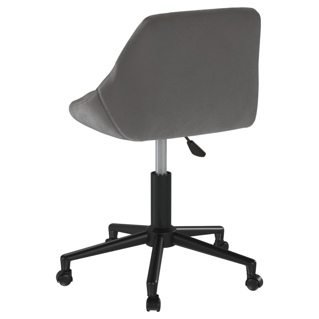 Office chair swivel velvet dark gray