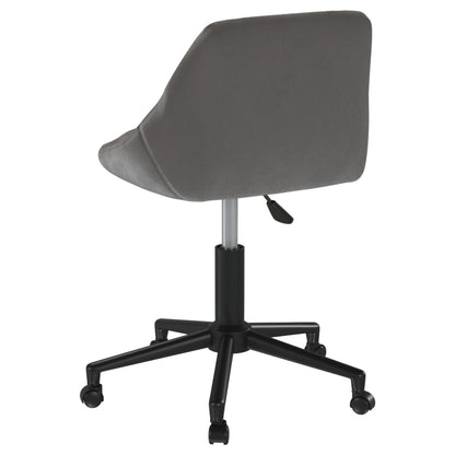 Office chair swivel velvet dark gray