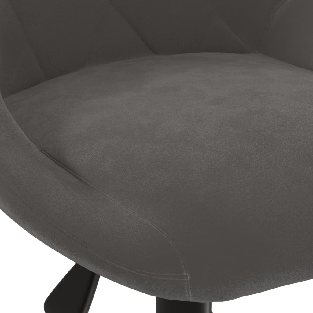 Office chair swivel velvet dark gray