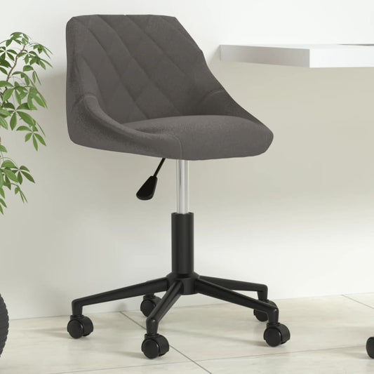 Office chair swivel velvet dark gray