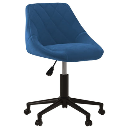 Office chair swivel velvet blue