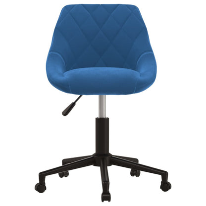 Office chair swivel velvet blue