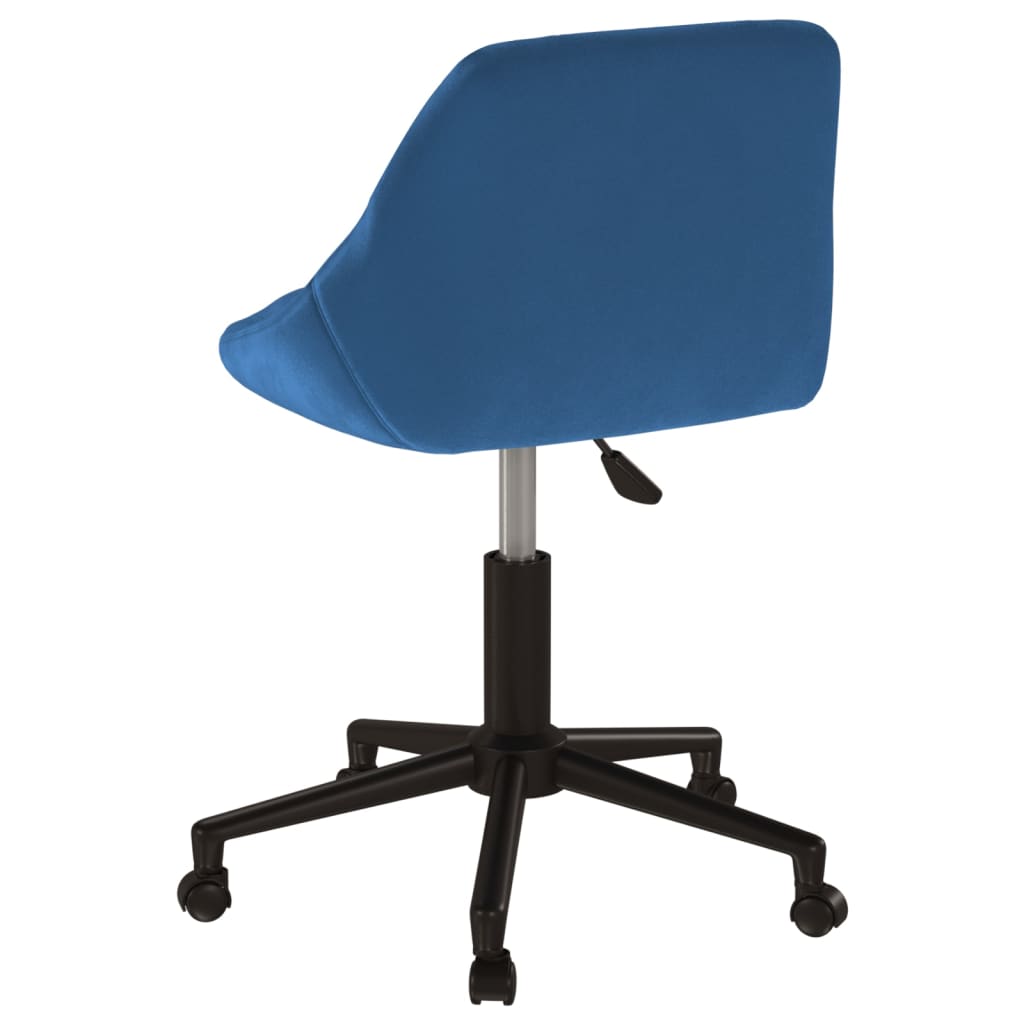 Office chair swivel velvet blue
