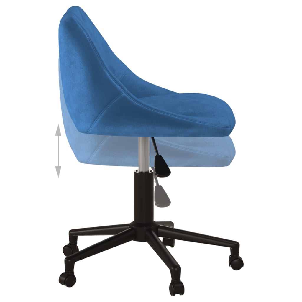 Office chair swivel velvet blue