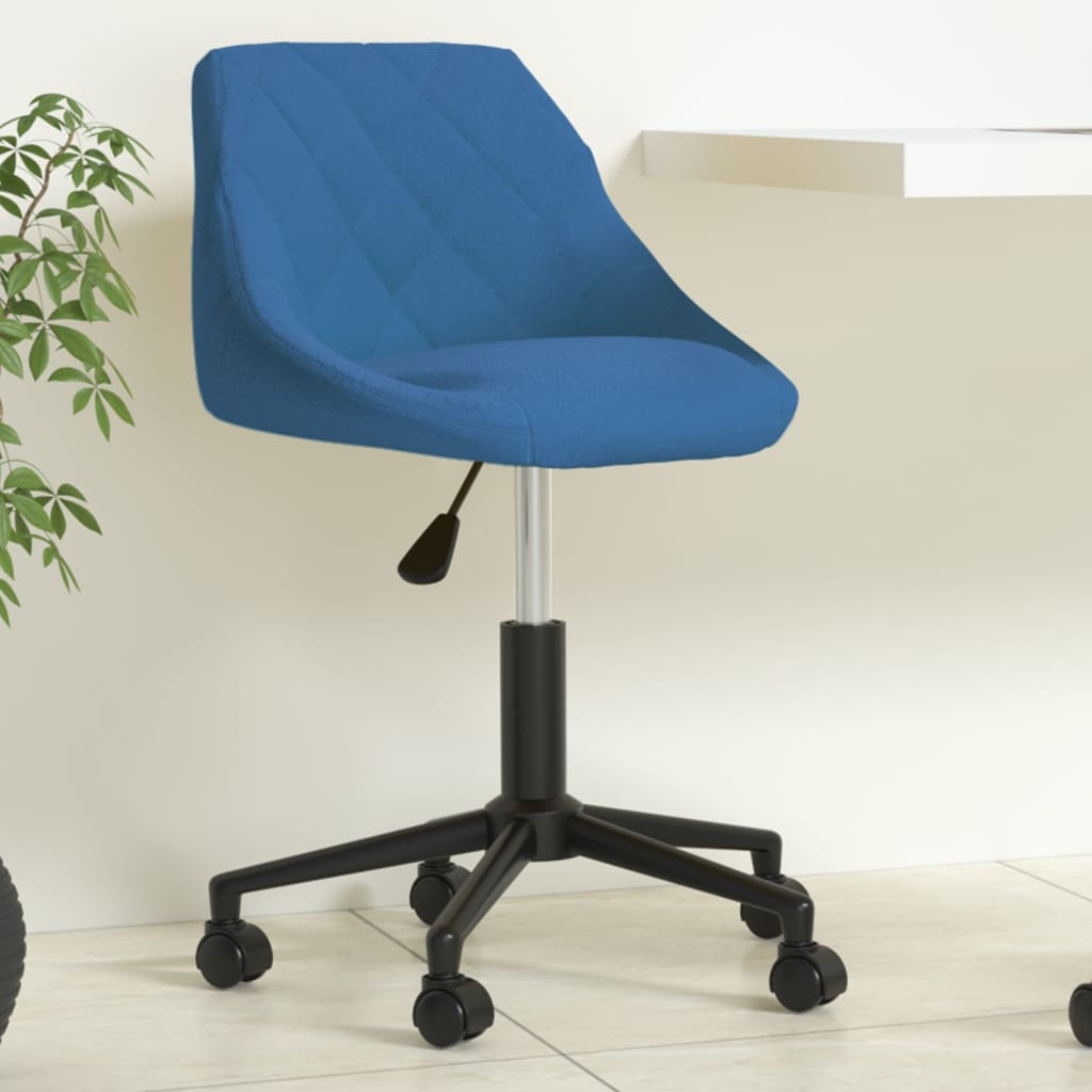 Office chair swivel velvet blue