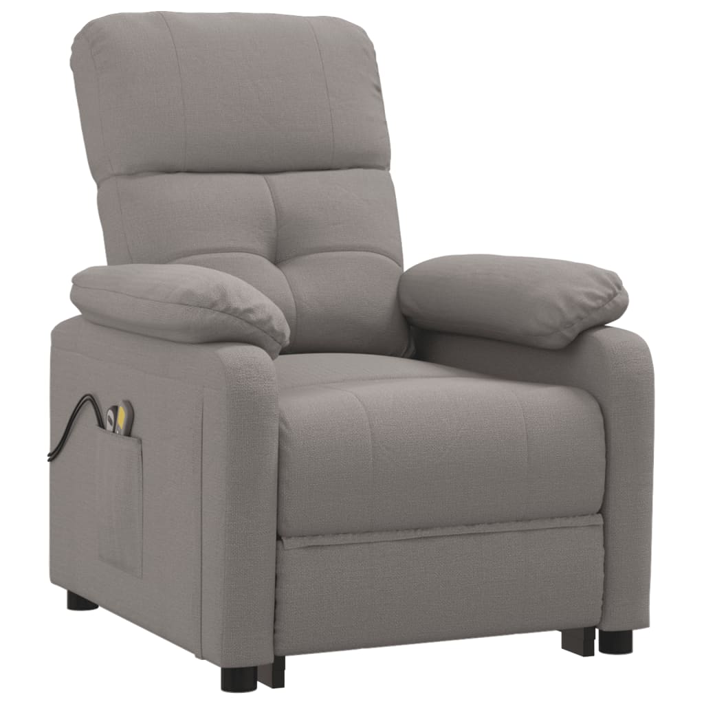 Massagestoel elektrisch stof taupe