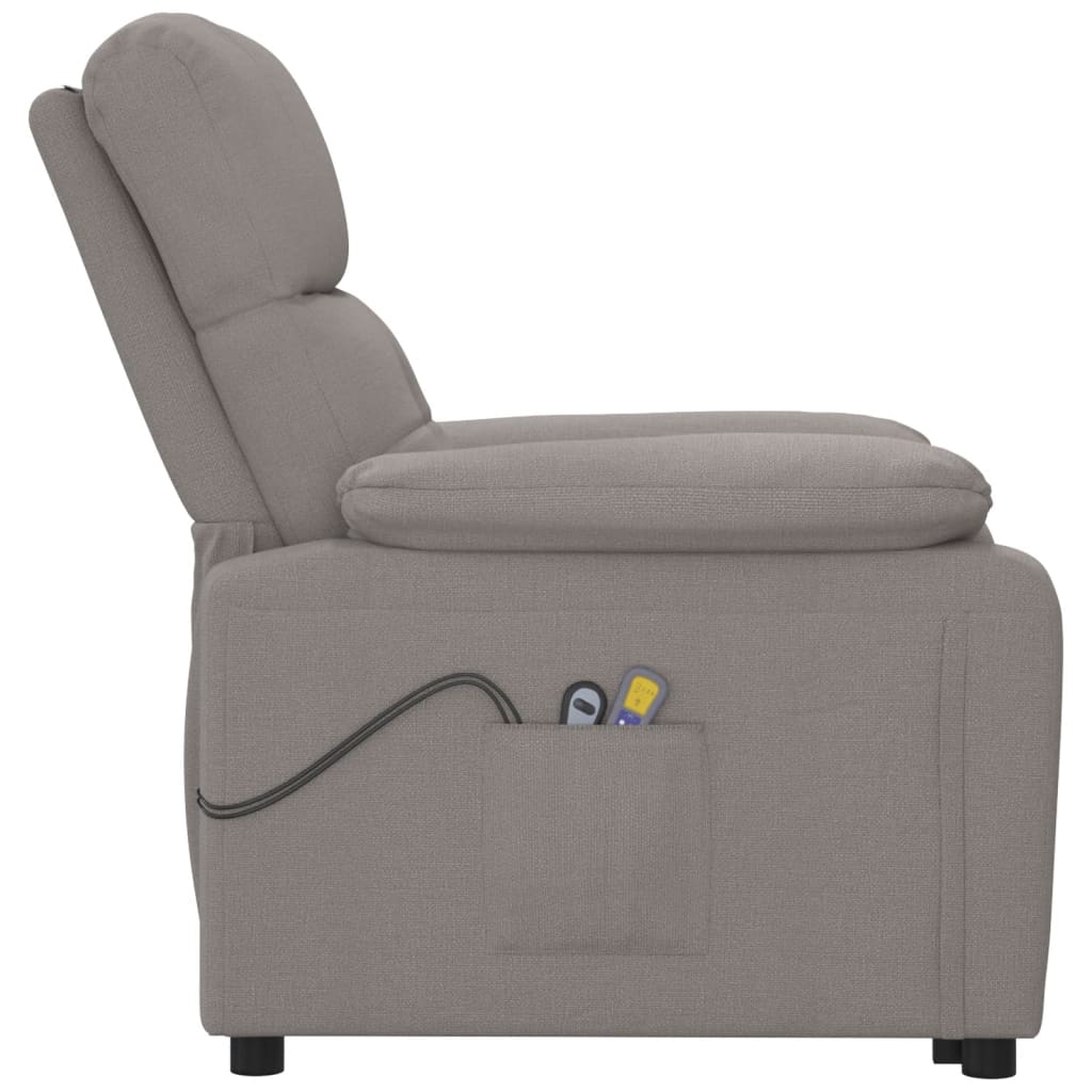 Massagestoel elektrisch stof taupe
