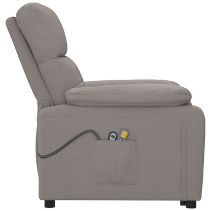 Massagestoel elektrisch stof taupe