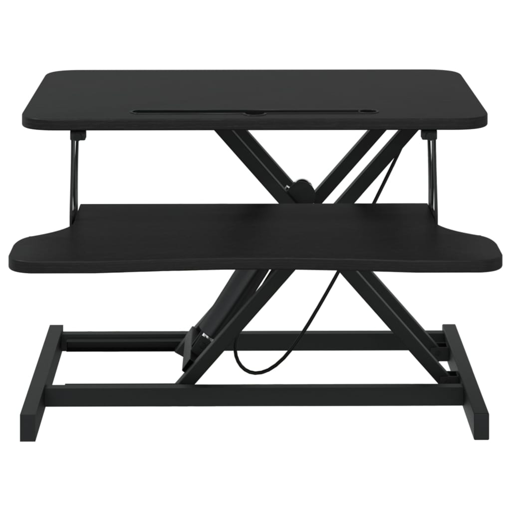 Bureau verstelbaar 60x40x(13-41,5) cm staal en bewerkt hout