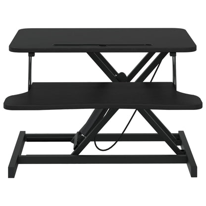 Bureau verstelbaar 60x40x(13-41,5) cm staal en bewerkt hout