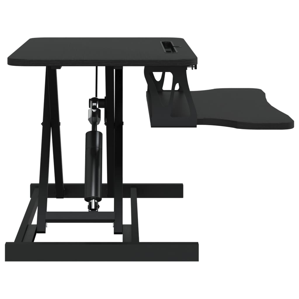 Bureau verstelbaar 60x40x(13-41,5) cm staal en bewerkt hout