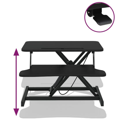 Bureau verstelbaar 60x40x(13-41,5) cm staal en bewerkt hout