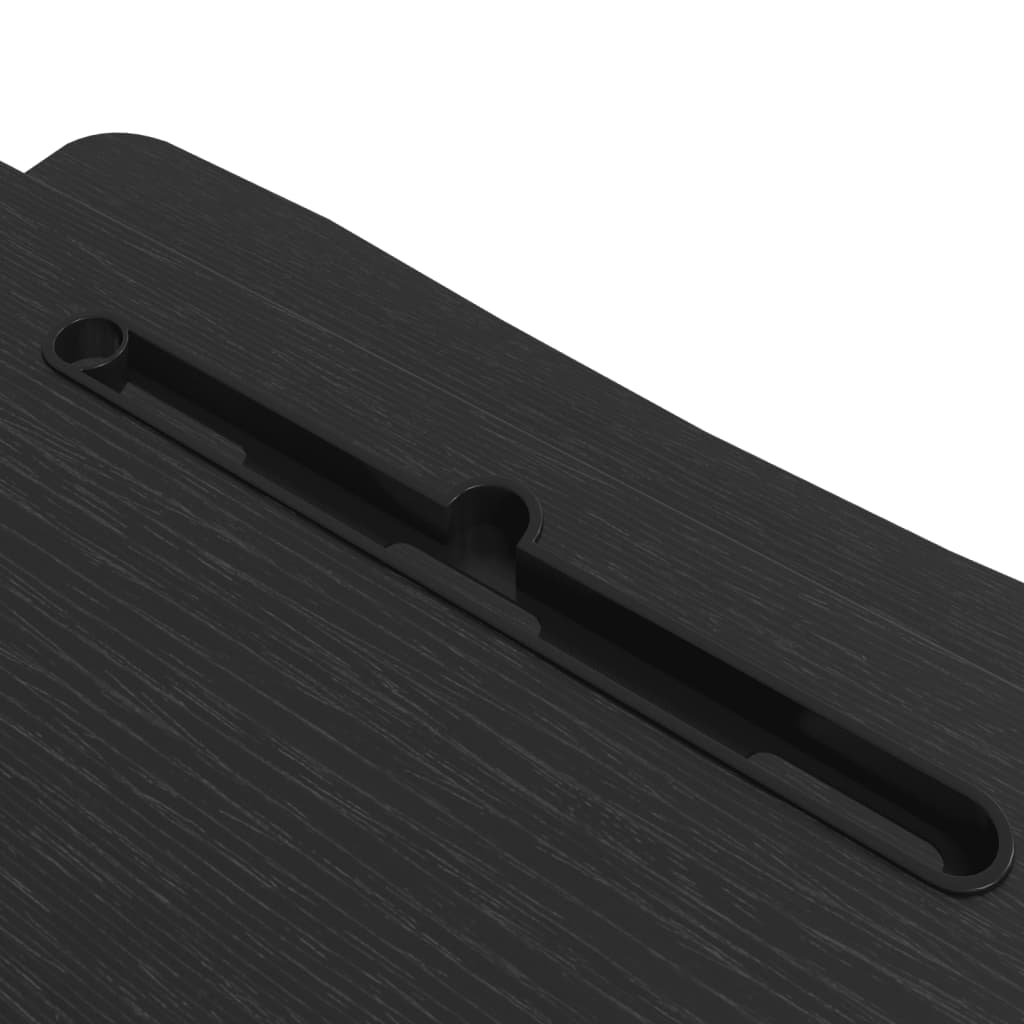 Bureau verstelbaar 90x40x(13-41,5) cm staal en bewerkt hout